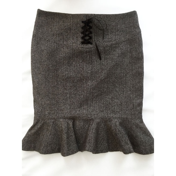 ARDEN B Herringbone Tweed Skirt - Picture 3 of 7